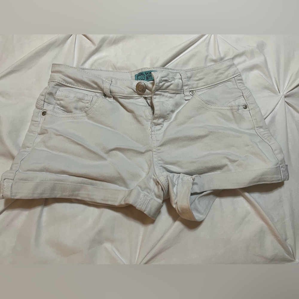 Wax Jean White Denim Shorts - M
